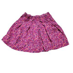 Tea Girls Floral Pink Elastic Waist‎ Skirt Size 8